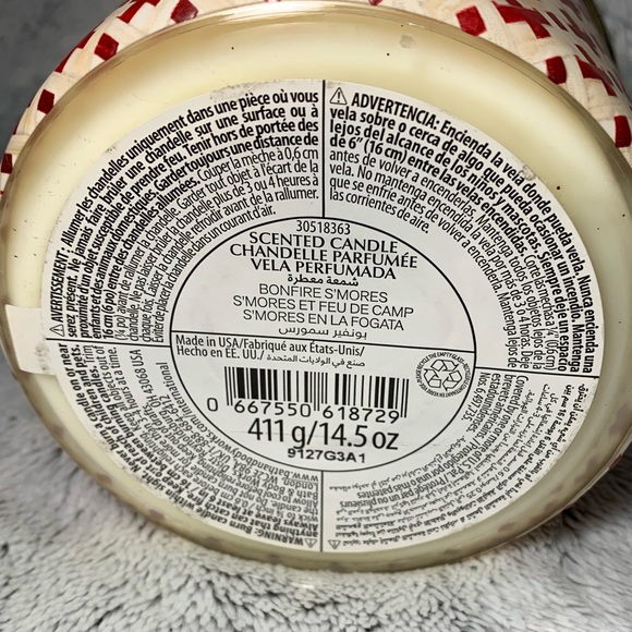 Bonfire S’mores 3-Wick Candle from Bath & Body Works (2019) BBW - Picture 3 of 3